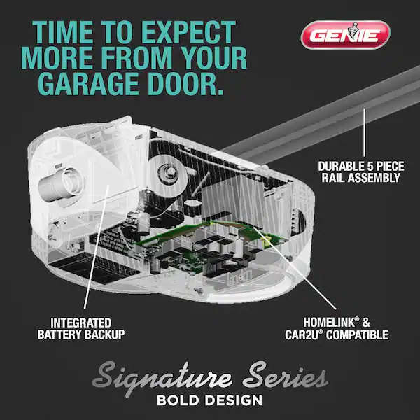 Genie 1.25-Hp Rtp Belt Drive Garage Door Opener Battery Back-Up