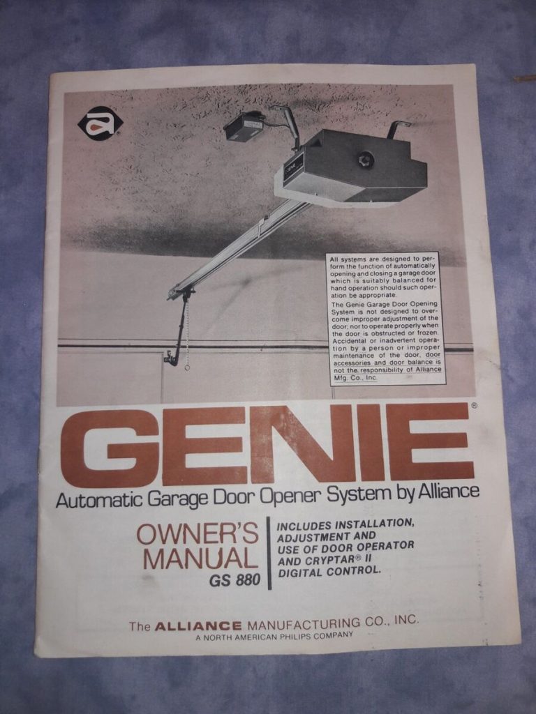 Genie 880 Garage Door Opener