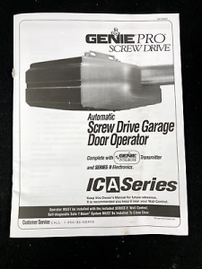 Genie Intellicode Garage Door Opener Instructions