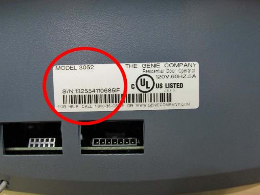 Genie Garage Door Opener Serial Number