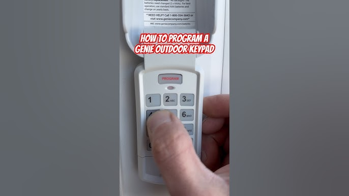 How Do You Program A Genie Garage Door Opener Keypad