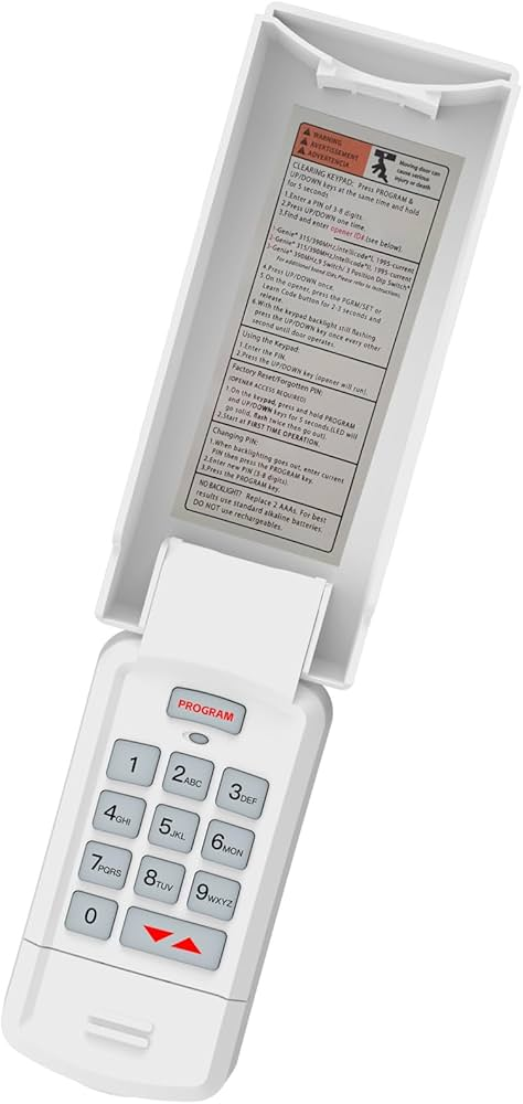 Remote Garage Door Opener Keyad Genie Blue Max Model 12A