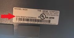 Genie Garage Door Opener 3060L Serial Number Locations